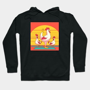 Chicken doing Yoga Hoodie